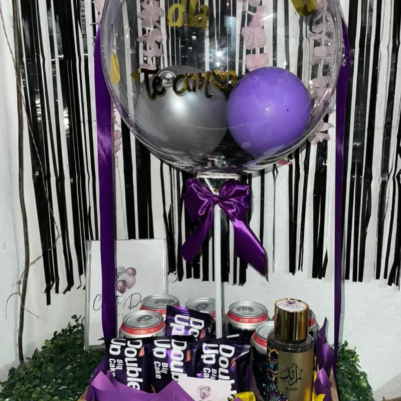 Caja regalo globo bulbuja