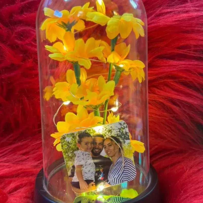 Cúpula grande con luces y fotos