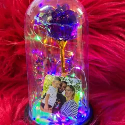 Cúpula grande con luces y fotos