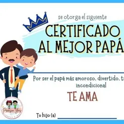 Diploma para el padre