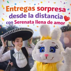 Entrega conejita y mariachi
