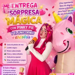 Entrega sorpresa con pinki y su unicornio