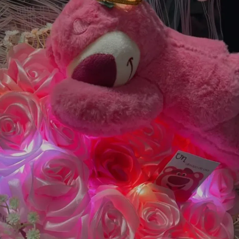 Ramo de flor etrena con oso dormilon