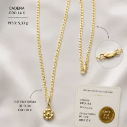 Cadena 14 k ,dije 10 k