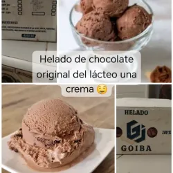 Helado original del lácteos 