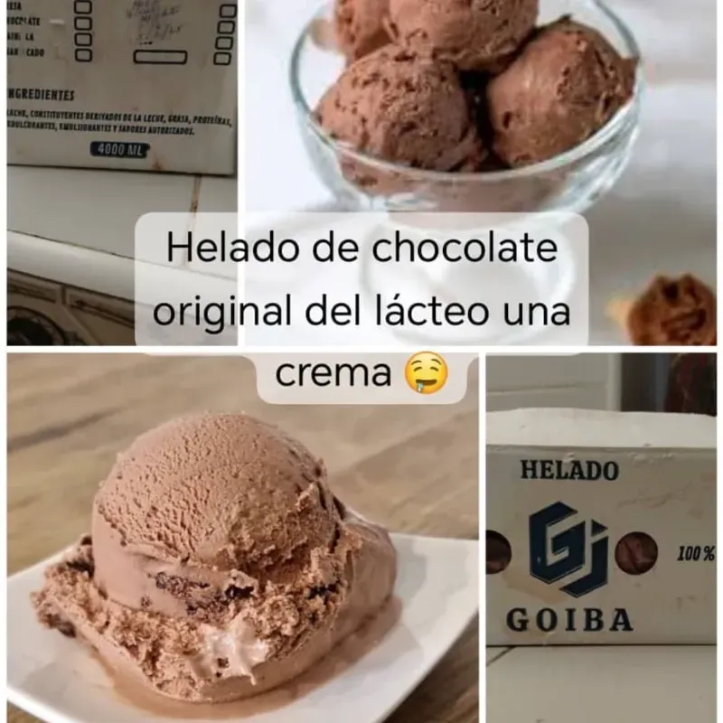 Helado original del lácteos 