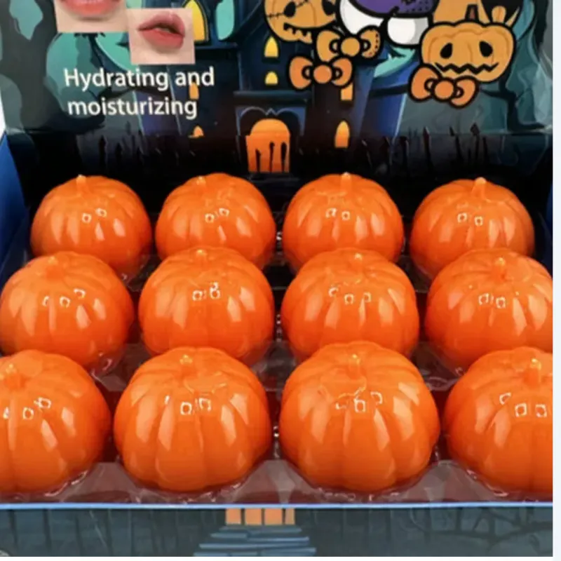 Bálsamo labial humectante e hidratante en forma de calabaza 🎃