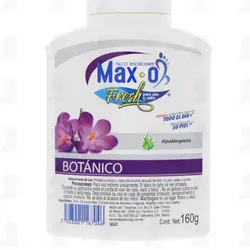 Talco Desodorante Max-O Fresh para pies y axilas aroma botánico Formato: 160g