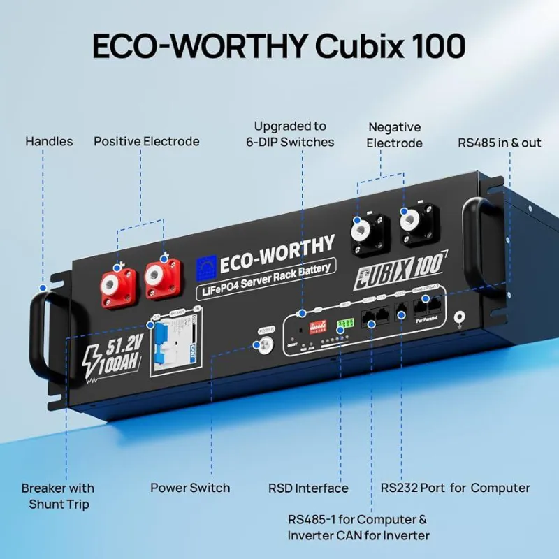 Bateria Eco Whorty 48v 100ah la mejor (5kw/h)