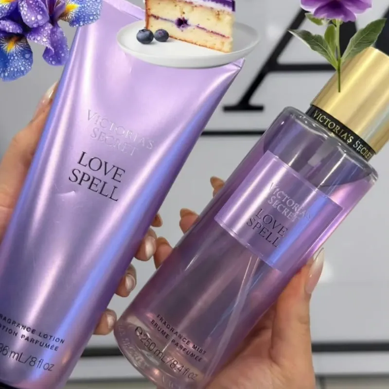 Juego de colonia y crema victoria secrets Love spell