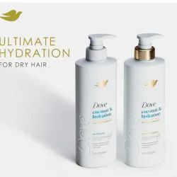 Juego de shampoo y acondicionador Dove de coco