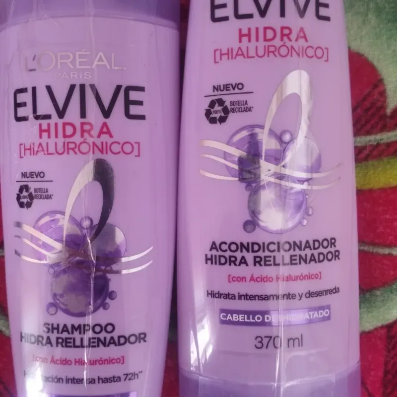 Juego de shampoo y acondicionador Loreal de ácido hialurónico para hidratación profunda 