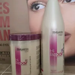 Juego de shampoo y mascarillas Salerm hi repair formato grande 