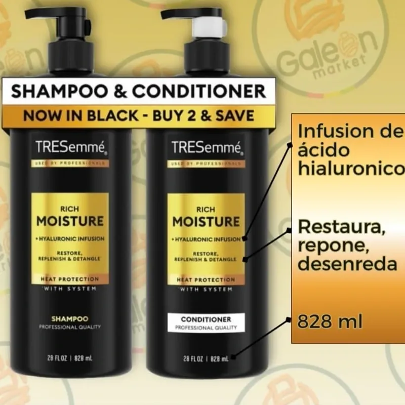 Juegos de shampoo y acondicionador treseme