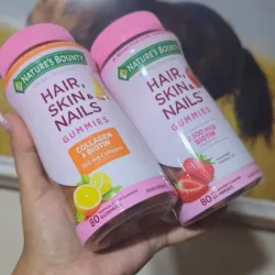 Pomo de 80 gomitas de biotina para el crecimiento del cabello