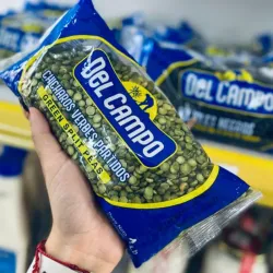 Chicharos verdes partidos