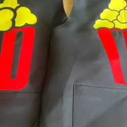 Delantal( negro y blanco)