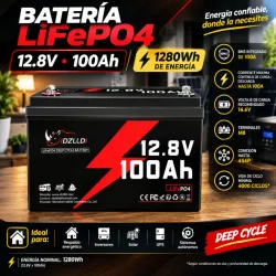 Batería LiFePO4 de 12.8V 100A