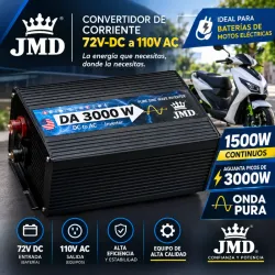 Convertidor de Corriente JMD de 72V-DC a 110V-AC
