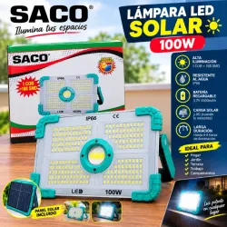 Lámpara LED de 100W con Panel Solar
