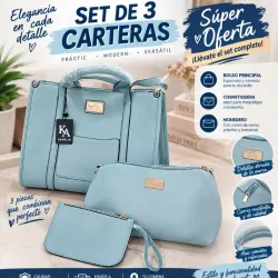 Set de 3 Carteras Azul