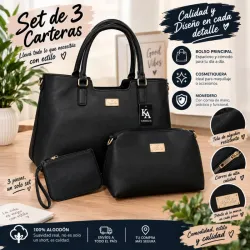 Set de 3 Carteras Negras