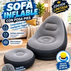 Sofá Inflable con su posa pies