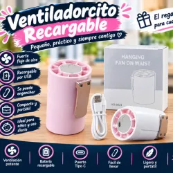 Ventiladorcito recargable con gancho