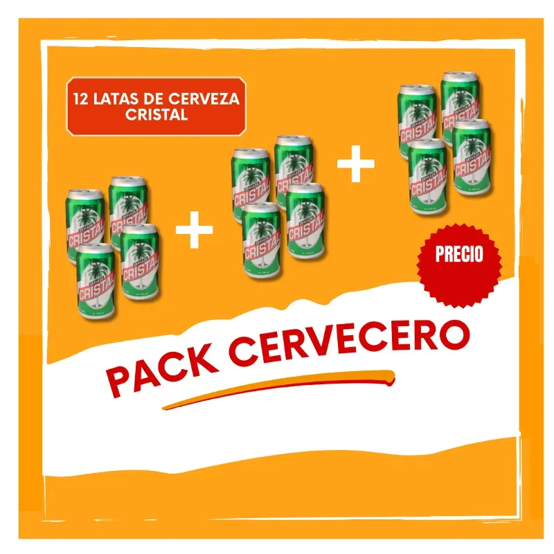 Pack 12 latas Cristal 