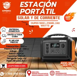 Estacion Oupes 1800 + Panel 240 watts