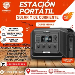 Estación Portátil Solar Oupes Mega 1
