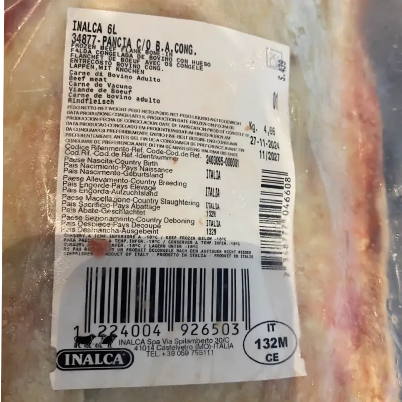 Falda de Res con hueso (precio por kg)