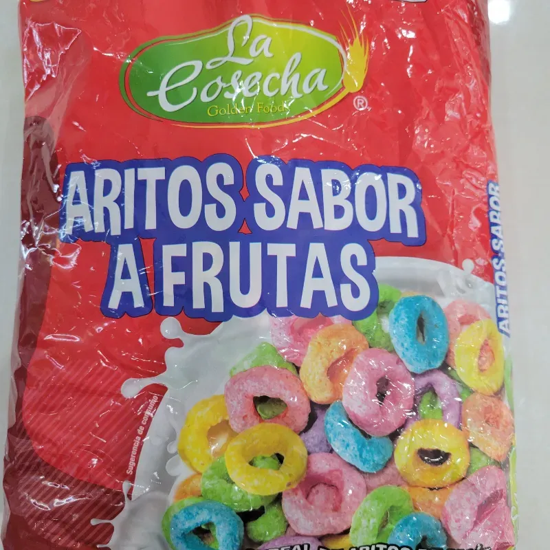 Cereal de aros de maíz con sabor a frutas 