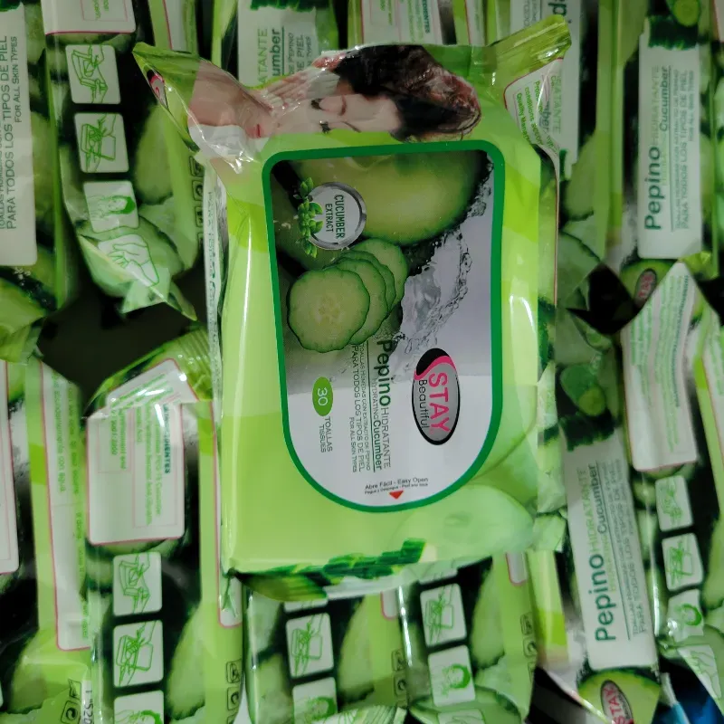 Toallas húmedas de pepino ( 30 unidades)
