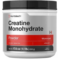 Horbaach® German Creatine Monohydrate (Creapure®) – 500 g | 100% Pura | 5 g por Dosis (100 Servicios)