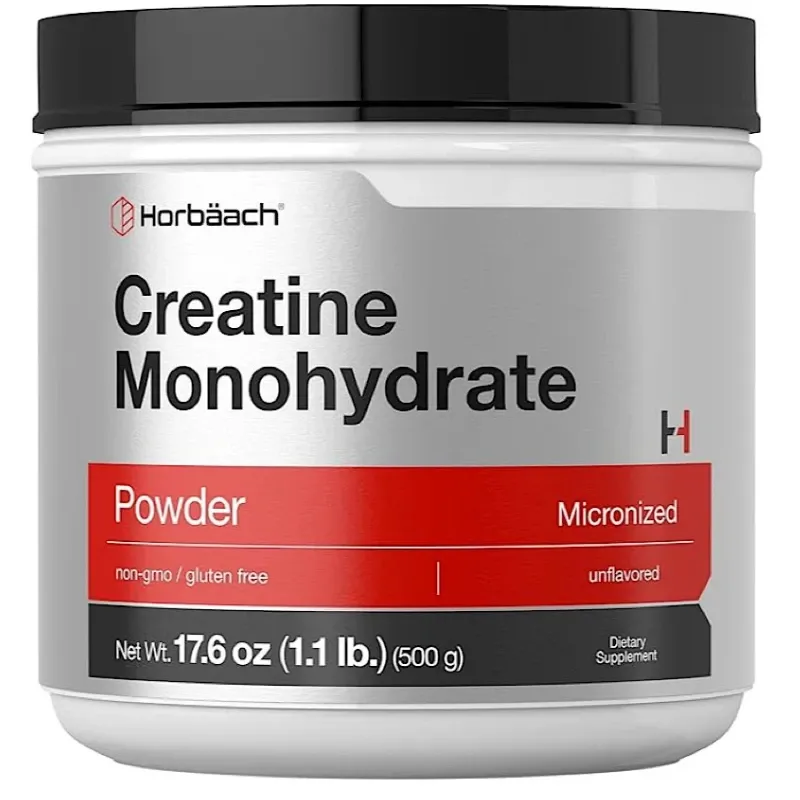 Horbaach® German Creatine Monohydrate (Creapure®) – 500 g | 100% Pura | 5 g por Dosis (100 Servicios)