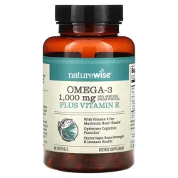 Omega-3 NatureWise® con Vitamina E – 60 Cápsulas Blandas