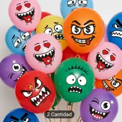 Globos con caritas x unidades 