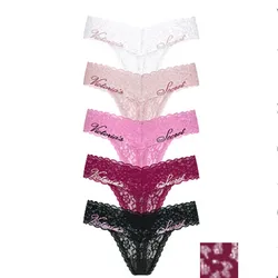 5-Pack Lacie Heritage Script Thong Panties
