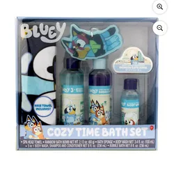 Bluey Juego de Baño de Tiempo Acogedor, 6 Piezas