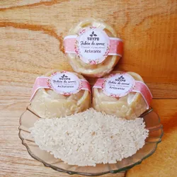 Jabón de arroz ( rosa grande)