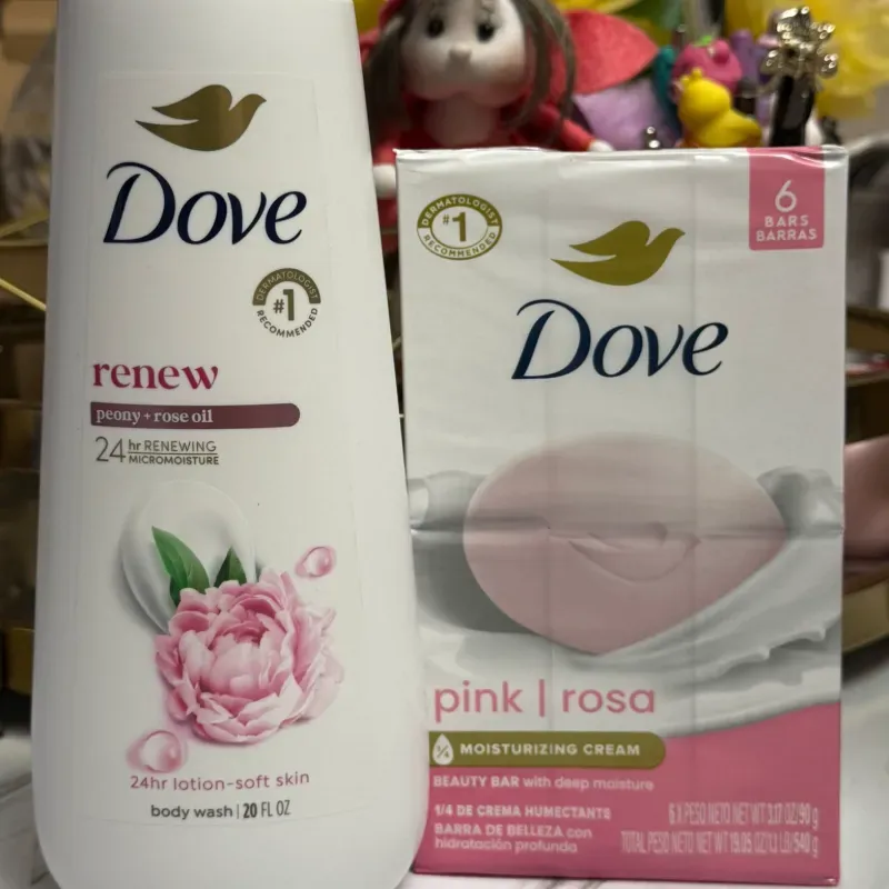 Jabon y gel de ducha Dove Peony & Rose Oil 🌹