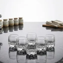 Set de 6 vasitos de cristal