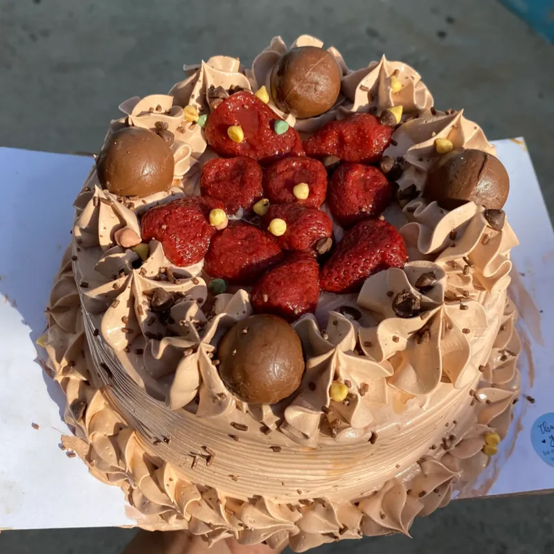 Panetela con fresas