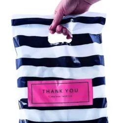 Bolsa de regalo negra y blanca 