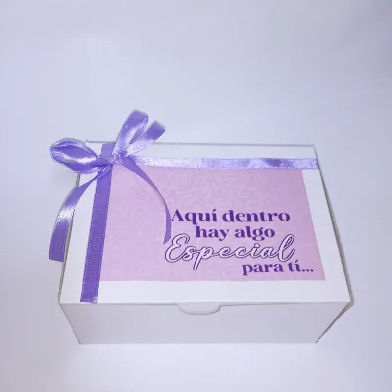 Caja de regalo grande con personalización en papel fotográfico 