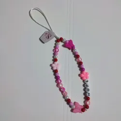 Colgante de telefono rosado