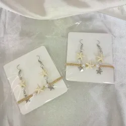 Juego de aretes y pulcera marina