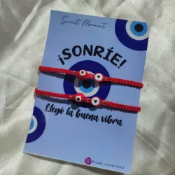 Pareja de ojos turcos de cristal trenzados MOD1