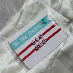 Pareja de pulceras personalizadas